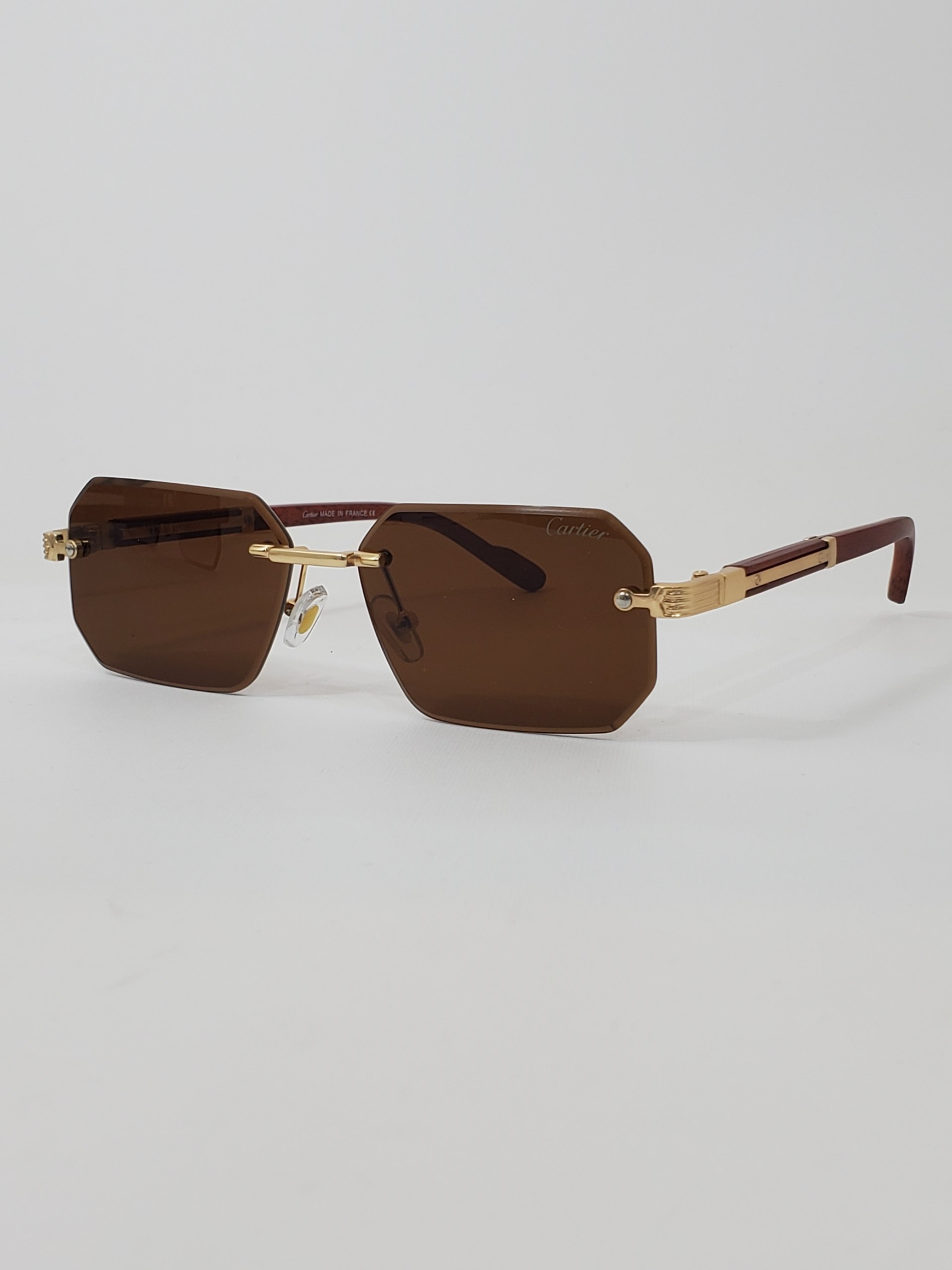 خرید عینک آفتابی کارتیر Cartier فریم لس پلاریزه uv 400  یونیسکس